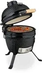 Relaxdays Kamado-Grill, Schwarz, Keramik, Metall, 56.5 cm, Grills &...