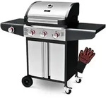 Deluke Gasgrill, Silber, Metall, 131x110x54 cm, Grills & Outdoor-K&uuml;chen,...