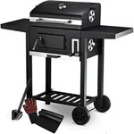 Deluke Holzkohlegrill, Schwarz, Metall, 105x96x50 cm, Grills & Outdoor-K&uuml;chen,