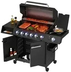Juskys Gasgrill, Schwarz, Metall, 145x117x55 cm, Grills & Outdoor-K&uuml;chen, Gasgrills