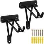 Relaxdays 2Xwandhaken, Schwarz, Metall, 12x17.5x15.5 cm, Freizeit, Heimwerken,