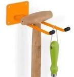 Relaxdays Ger&auml;tehalter, Orange, Metall, Kunststoff, 9x7.5x24 cm, Freizeit,