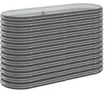 Hochbeet, Anthrazit, Metall, Oval, 114x68x40 cm, Gartenzubeh&ouml;r, Hochbeete