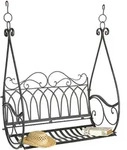 H&auml;ngebank, Braun, Metall, 105x60x55 cm, Gartenm&ouml;bel, Gartenb&auml;nke