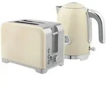 Homcom Kocher-Toaster-Set, Creme, Kunststoff, 16x24.4x23.5 cm, K&uuml;chenger&auml;te,