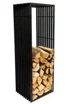 DanDiBo Kaminholzregal, Schwarz, Metall, 150x50x40 cm, Kleinm&ouml;bel, Kamine &