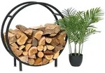 DanDiBo Kaminholzregal, Schwarz, Metall, 60x62x20 cm, Kleinm&ouml;bel, Kamine & Zubeh&ouml;r,