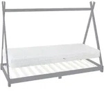 Ml-Design Kinderbett, Hellgrau, Holz, Kiefer, Rechteckig, 90x200 cm, Kinder- &