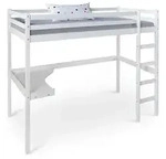 Homestyle4u Hochbett, Wei&szlig;, Holz, 90x200 cm, Kinder- & Jugendzimmer,...