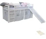 Homestyle4u Hochbett, Wei&szlig;, Holz, Kinder- & Jugendzimmer, Kinderm&ouml;bel,
