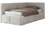 MKS Jugendbett, Hellgrau, Textil, Rechteckig, 90x200 cm, Oeko-Tex&reg;, Kinder- &