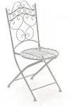CLP Gartenklappstuhl, Wei&szlig;, Metall, 40x92x50 cm, Gartenm&ouml;bel, Gartenst&uuml;hle,