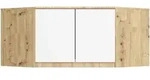 Akord Aufsatzschrank, Eiche Artisan, Wei&szlig;, Holzwerkstoff, Nachbildung, Holz Optik, 3