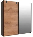 Mid.you Schwebet&uuml;renschrank Wimex Cardiff, Silber, Eiche, Holzwerkstoff, 2 F&auml;cher,