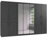 Boxxx Dreht&uuml;renschrank, Graphit, Glas, Holzwerkstoff, 2 F&auml;cher, 2 Schublade(n)