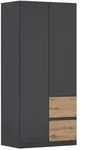 Rauch M&ouml;bel Dreht&uuml;renschrank, Grau, Eiche Artisan, Holzwerkstoff, 1 F&auml;cher, 2