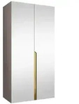 Mirjan24 Dreht&uuml;renschrank, Kaschmir, Gold, Kunststoff, Rechteckig, 100x202x52...