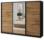 Masseno Schwebet&uuml;renschrank, Schwarz, Holzwerkstoff, 7 F&auml;cher, 4 Schubladen,