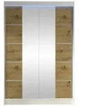 Mirjan24 Schwebet&uuml;renschrank, Wei&szlig;, Eiche Artisan, Holzwerkstoff, 5 F&auml;cher,