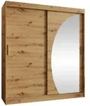 Mirjan24 Schwebet&uuml;renschrank, Eiche Artisan, Holzwerkstoff, Rechteckig, 180x200x62