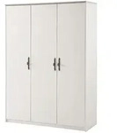 Furn.Design Kleiderschrank, Wei&szlig;, Holzwerkstoff, Metall, Nachbildung,Pinie, Uni,