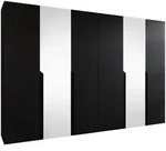 Mirjan24 Dreht&uuml;renschrank, Schwarz, Kunststoff, Rechteckig, 300x202x52 cm,