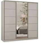 Masseno Schwebet&uuml;renschrank, Kaschmir, Silber, Holzwerkstoff, 9 F&auml;cher, 4