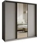 Masseno Schwebet&uuml;renschrank, Graphit, Schwarz, Holzwerkstoff, 9 F&auml;cher, 4