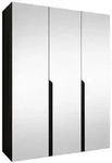 Mirjan24 Dreht&uuml;renschrank, Schwarz, Kunststoff, Rechteckig, 150x202x52 cm,