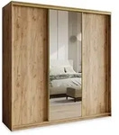Masseno Schwebet&uuml;renschrank, Orange, Gold, Holzwerkstoff, 9 F&auml;cher, 4...