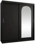 Mirjan24 Schwebet&uuml;renschrank, Schwarz, Holzwerkstoff, 4 Schubladen, Rechteckig,