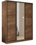 Masseno Schwebet&uuml;renschrank, Eiche, Schwarz, Holzwerkstoff, 9 F&auml;cher, 4...