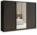 Masseno Schwebet&uuml;renschrank, Schwarz, Holzwerkstoff, 9 F&auml;cher, 4 Schubladen,