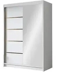 Mirjan24 Schiebet&uuml;renschrank, Wei&szlig;, Holzwerkstoff, Rechteckig, 120x200x58 cm,