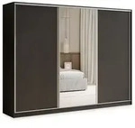 Masseno Schwebet&uuml;renschrank, Schwarz, Silber, Holzwerkstoff, 9 F&auml;cher, 4
