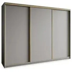 Masseno Schwebet&uuml;renschrank, Graphit, Gold, Holzwerkstoff, 9 F&auml;cher, 4...