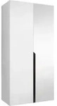 Mirjan24 Dreht&uuml;renschrank, Wei&szlig;, Schwarz, Kunststoff, Rechteckig, 100x202x52...