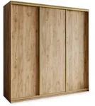 Masseno Schwebet&uuml;renschrank, Orange, Gold, Holzwerkstoff, 9 F&auml;cher, 4...