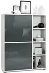 Vladon Highboard, Grau, Holzwerkstoff, 79x105.5x35.5 cm, Wohnzimmer, Kommoden &