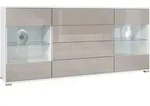 Vladon Sideboard, Sand, Holzwerkstoff, 166.5x75.5x35 cm, Wohnzimmer, Kommoden &