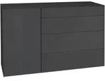 Novel Sideboard Imola, Anthrazit, Kunststoff, 1 F&auml;cher, 2 Schublade(n)...
