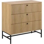 Kommode Albany, Schwarz, Eiche, Holz, Metall, Holzwerkstoff, Eiche, furniert, 3