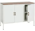 MCW Kommode, Wei&szlig;, Metall, 120x90x40 cm, Wohnzimmer, Kommoden & Sideboards, Kommoden