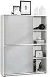 Vladon Highboard, Greige, Holzwerkstoff, 79x105.5x35.5 cm, Wohnzimmer, Kommoden...