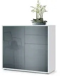 Vladon Kommode, Grau, Holzwerkstoff, 79x74x36 cm, Wohnzimmer, Kommoden &...
