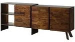 Massivmoebel24 Sideboard, Braun, Holz, Echtholz,Akazie, 2 F&auml;cher, Rechteckig,