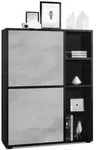 Vladon Highboard, Hellgrau, Holzwerkstoff, 79x105.5x35.5 cm, Wohnzimmer,...