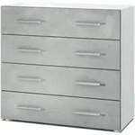Vladon Kommode, Hellgrau, Holzwerkstoff, 76x72x35 cm, Wohnzimmer, Kommoden &