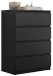 Lookway Highboard, Schwarz, Holzwerkstoff, 70x97x40 cm, Wohnzimmer, Kommoden &