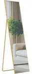 CLP Standspiegel, Gold, Glas, 40x140x3 cm, Spiegel, Standspiegel
